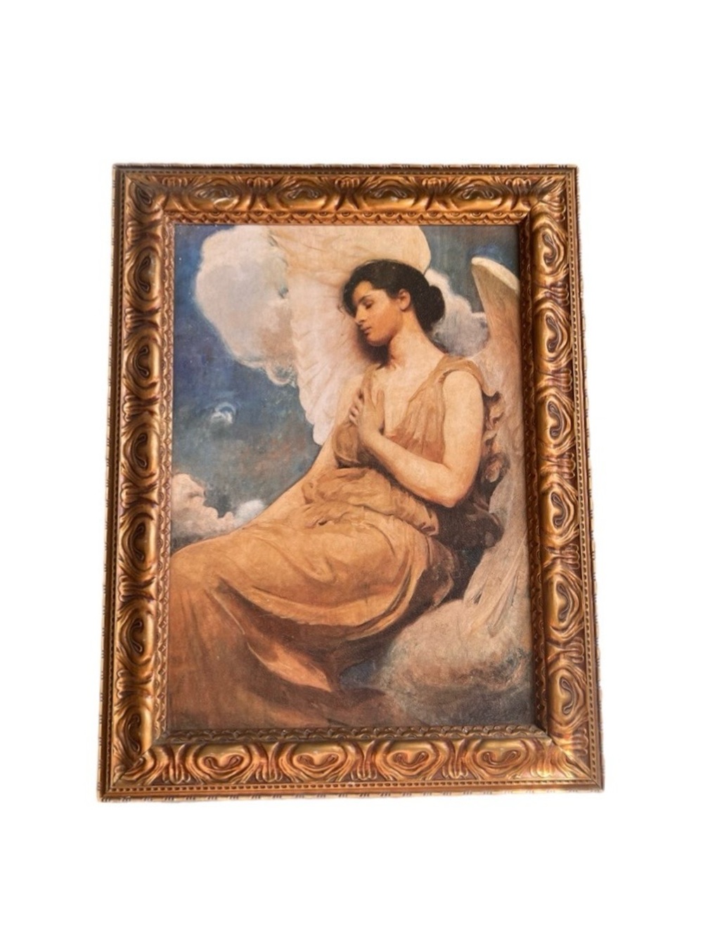 Vintage Oil on Canvas Winged Figure After Abbott H. Thayer Framed